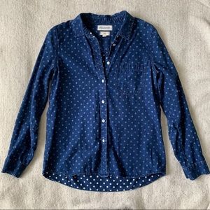 Madewell polka dot button up